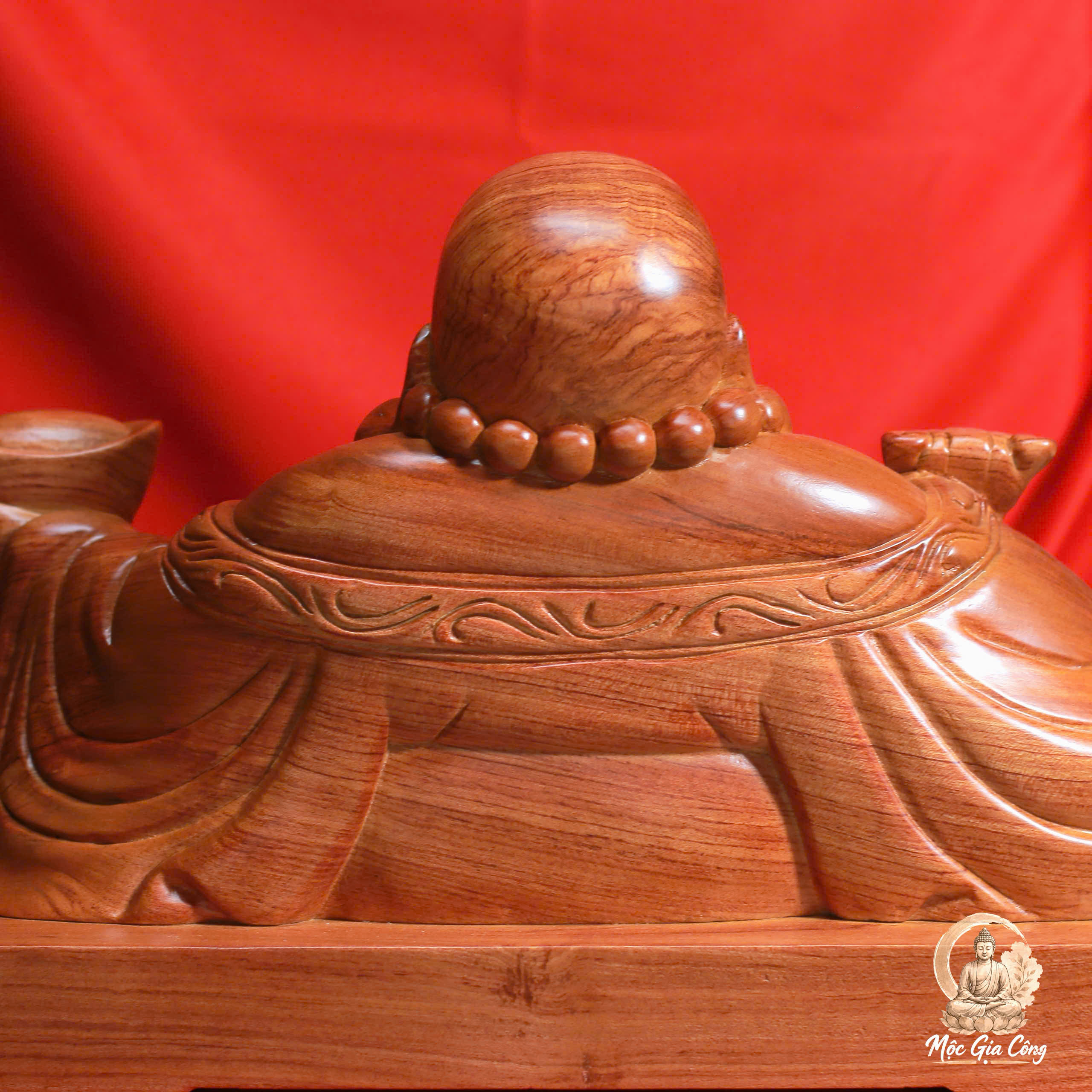 Di Lặc Ngồi Hoan Hỷ Gỗ Hương Đá 7