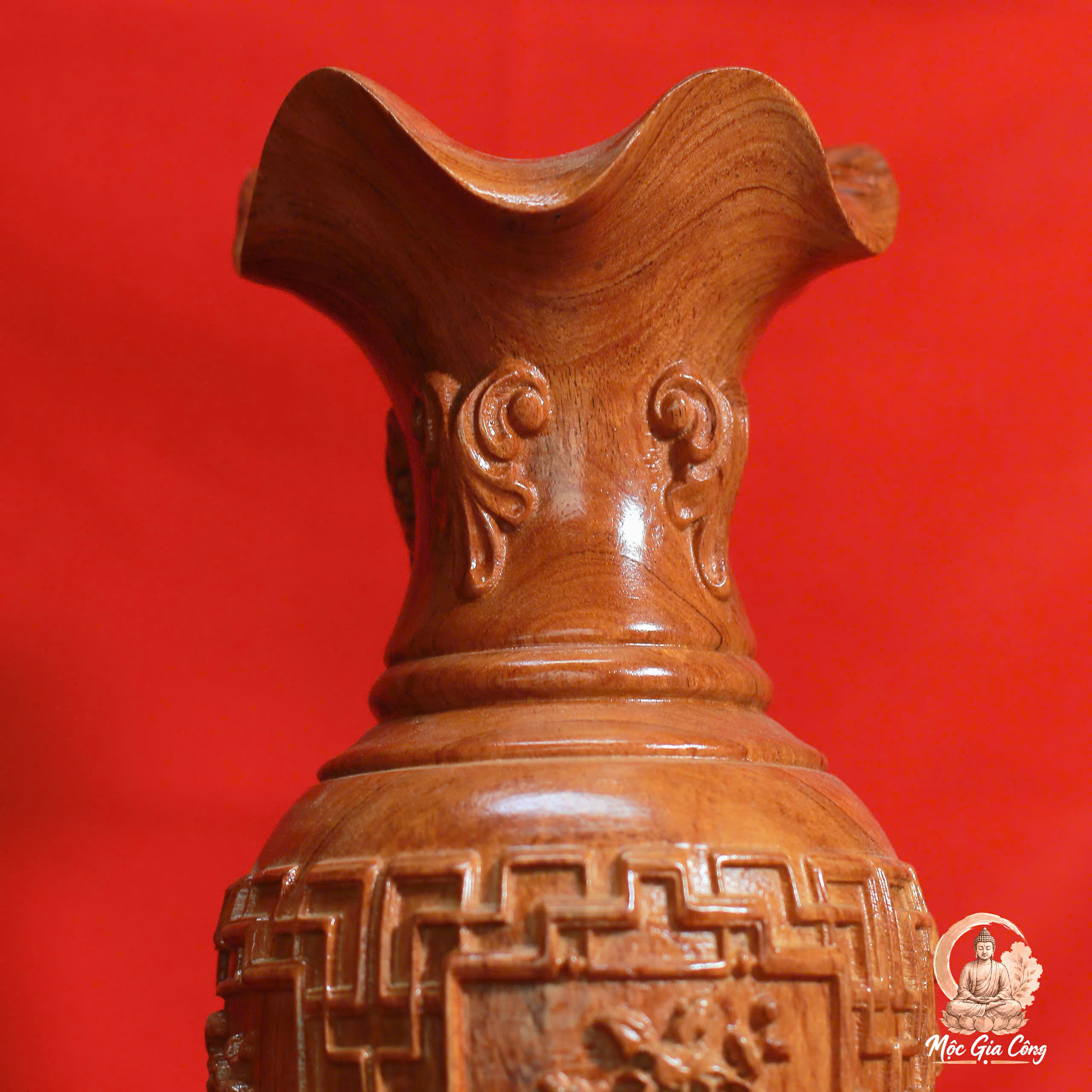 Lục Bình Tứ Quý Gỗ Hương Đá 2