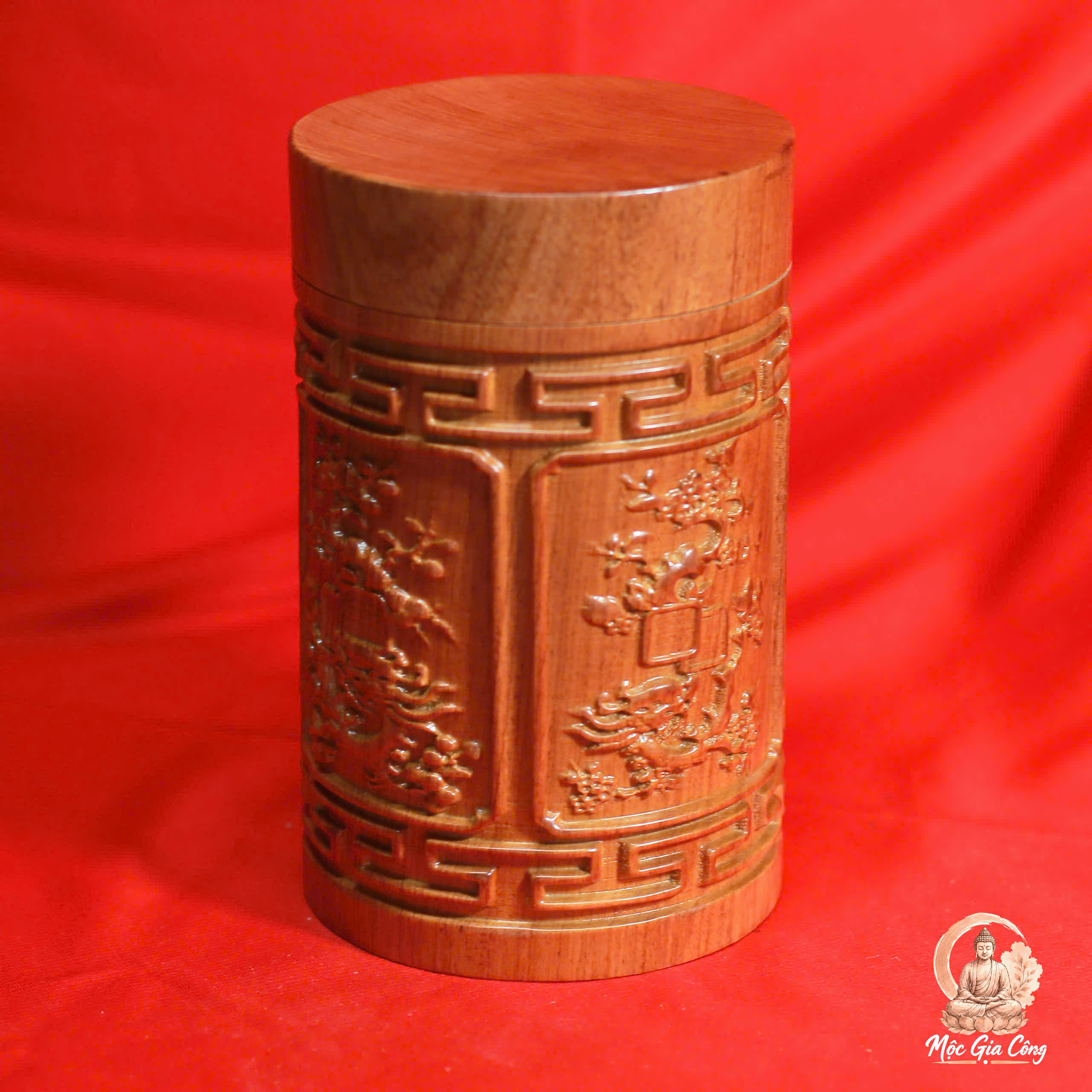 Hộp Chè Tứ Quý Gỗ Hương Đá 5