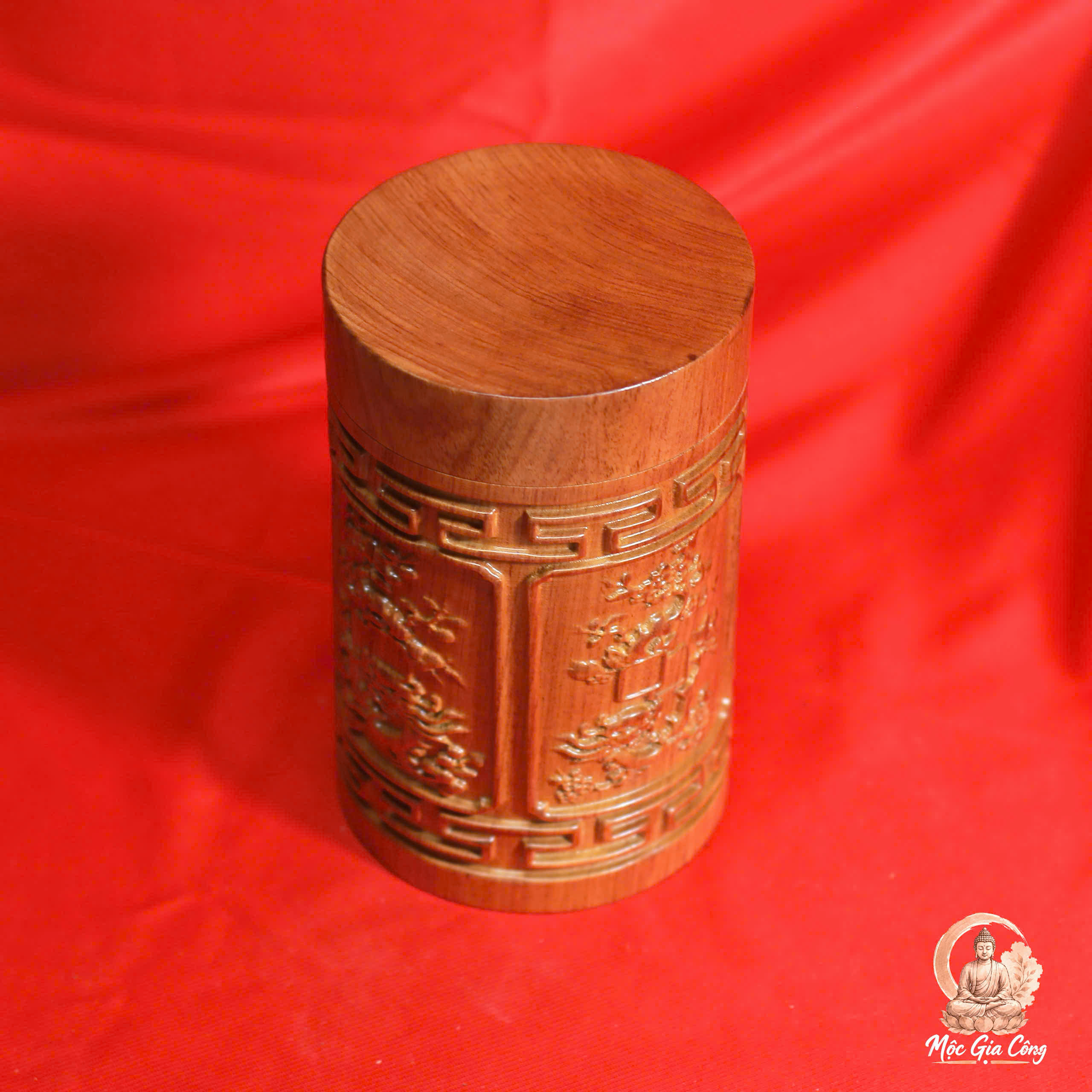 Hộp Chè Tứ Quý Gỗ Hương Đá 3