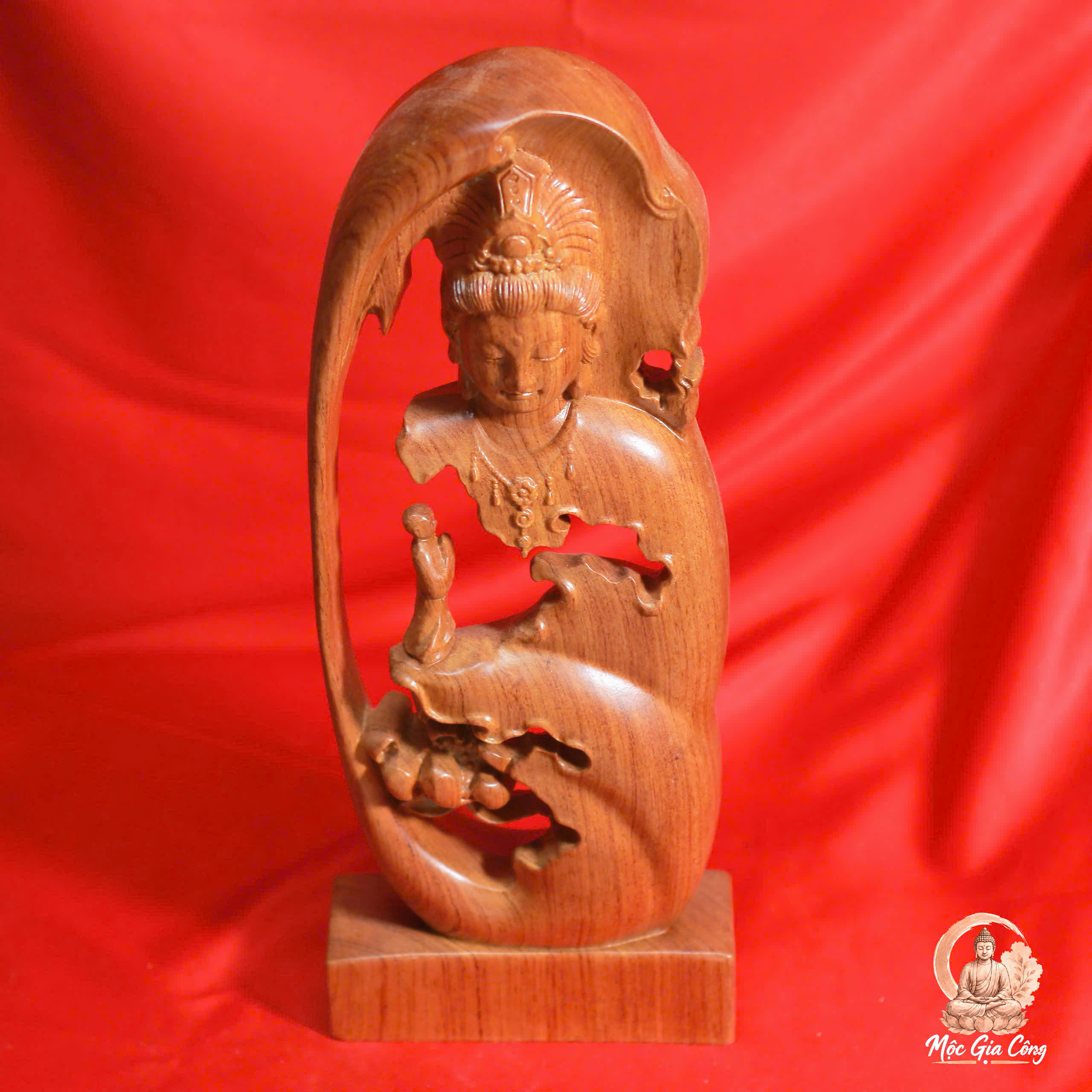 Nhất Tâm Bái Phật Gỗ Hương Đá