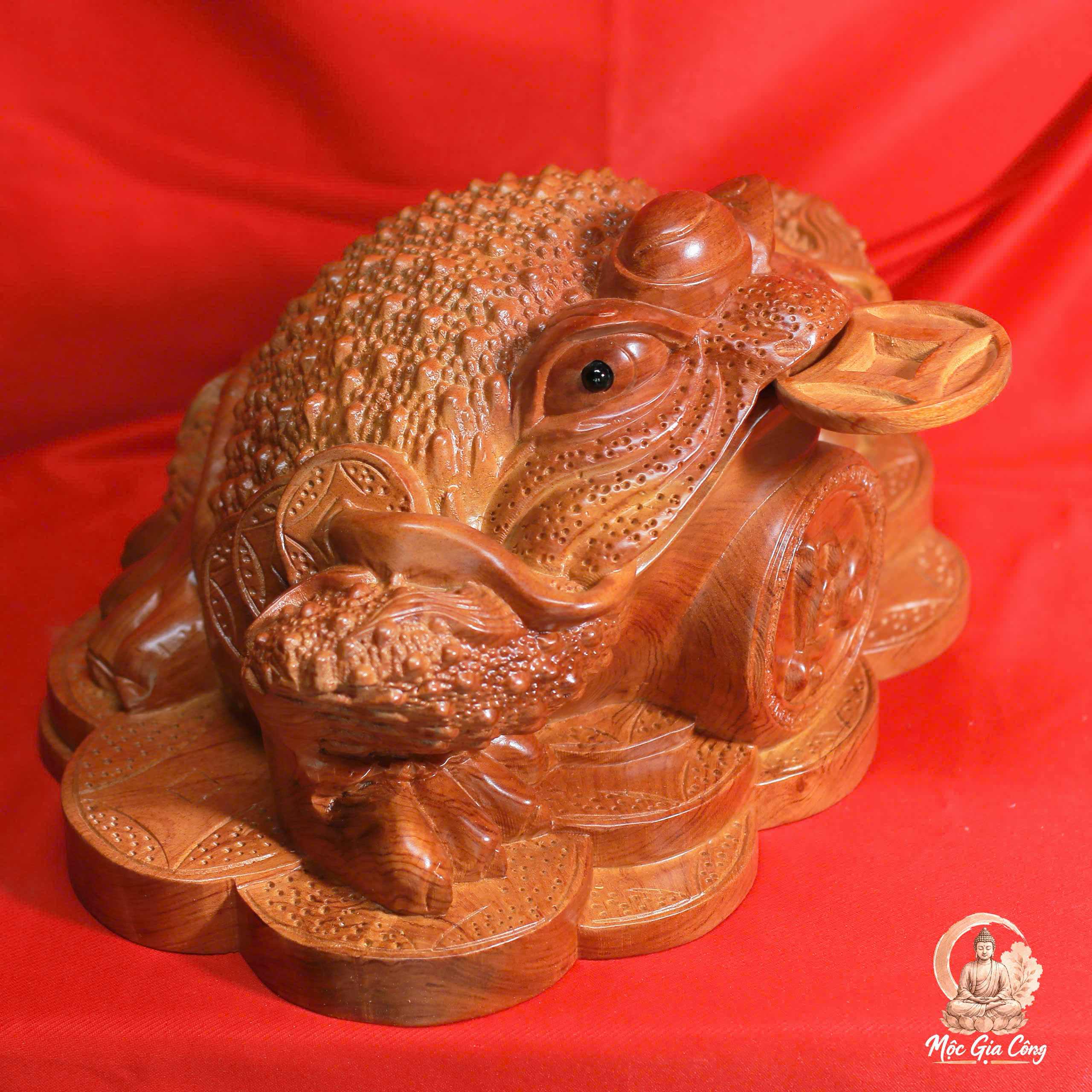 Thiềm Thừ Chiêu Tài Gỗ Hương Đá 3