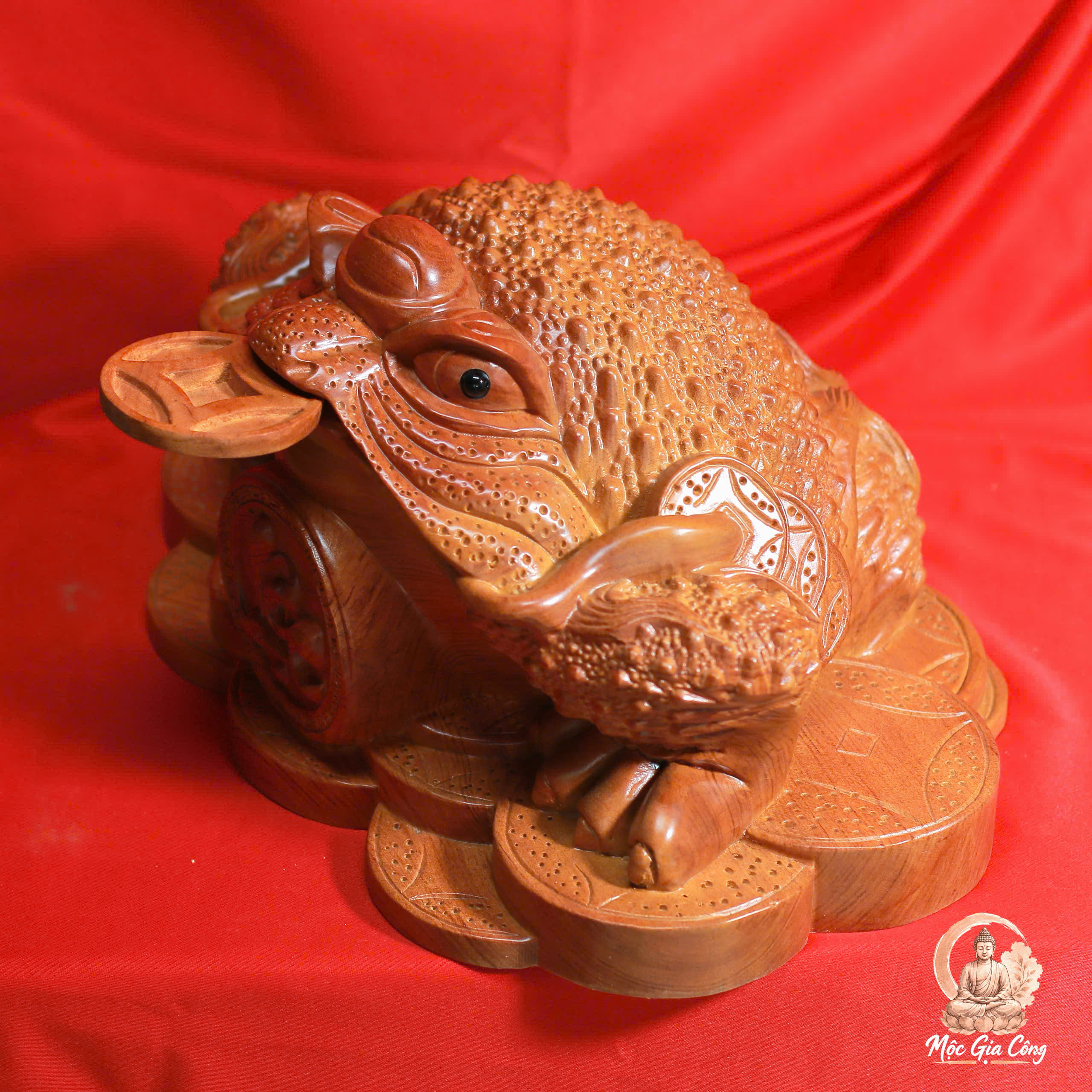 Thiềm Thừ Chiêu Tài Gỗ Hương Đá 5