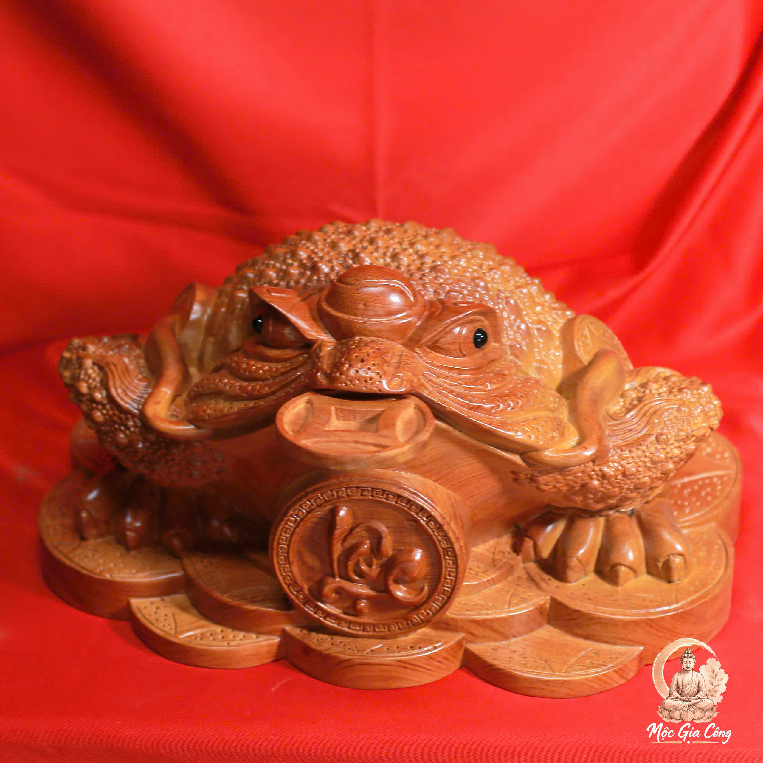 Thiềm Thừ Chiêu Tài Gỗ Hương Đá 4