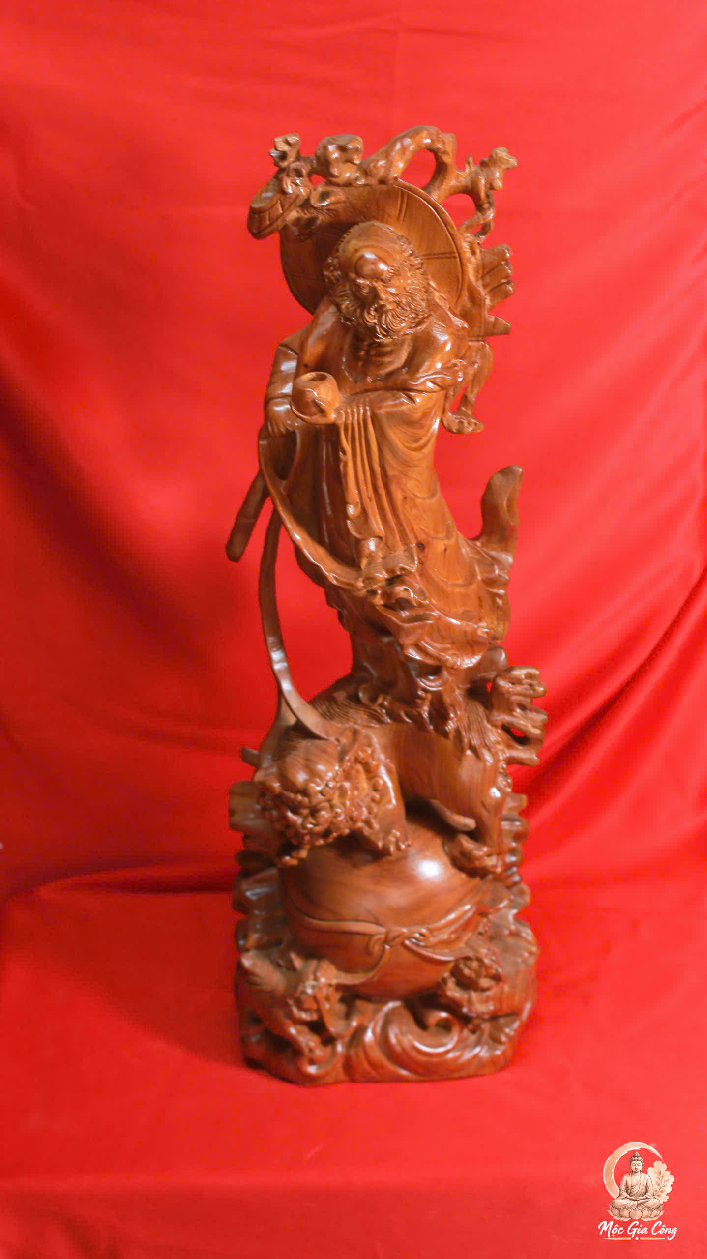 Đạt Ma Sư Tổ Gỗ Hương Đá
