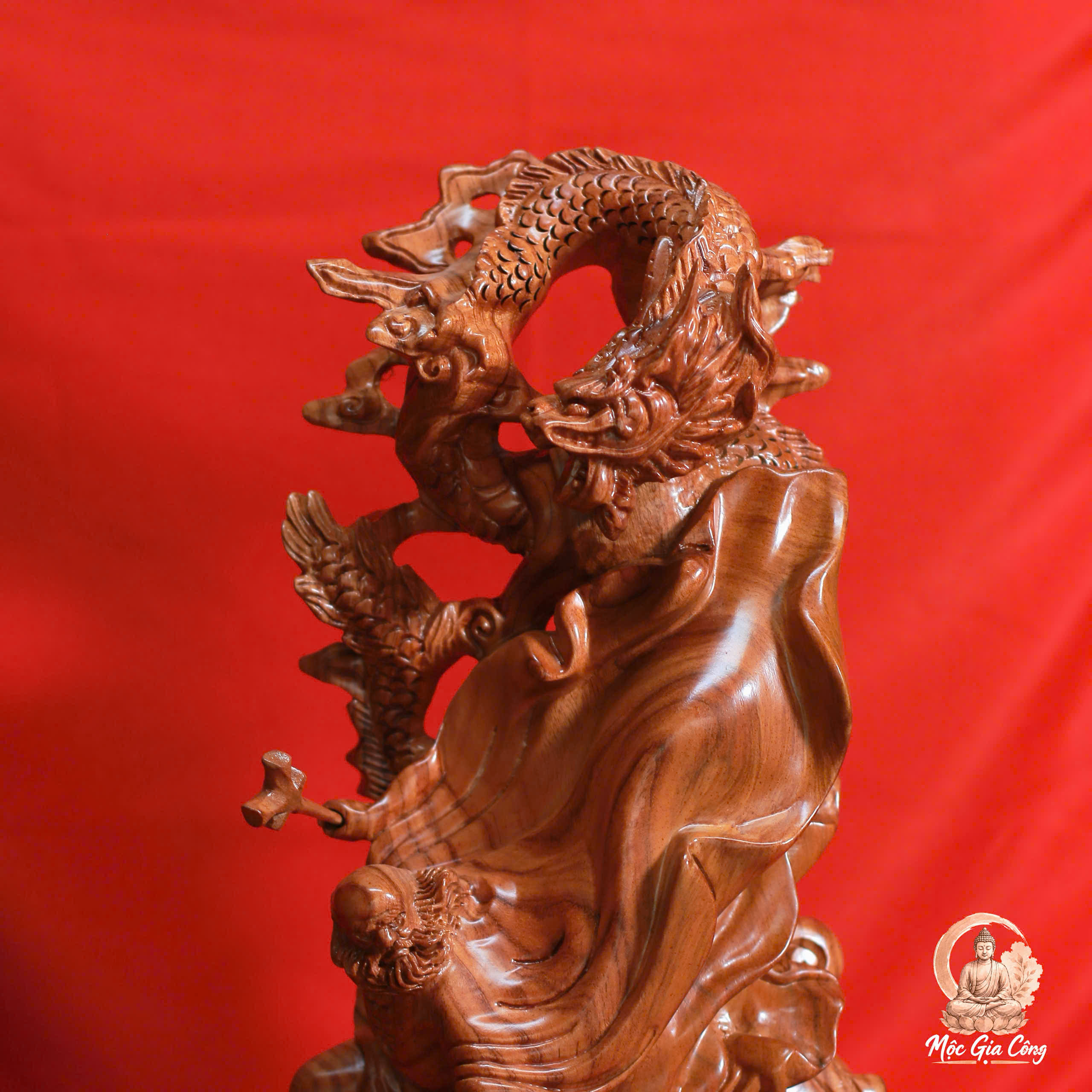 Đạt Ma Bay Uy Phong Gỗ Hương Đá 6