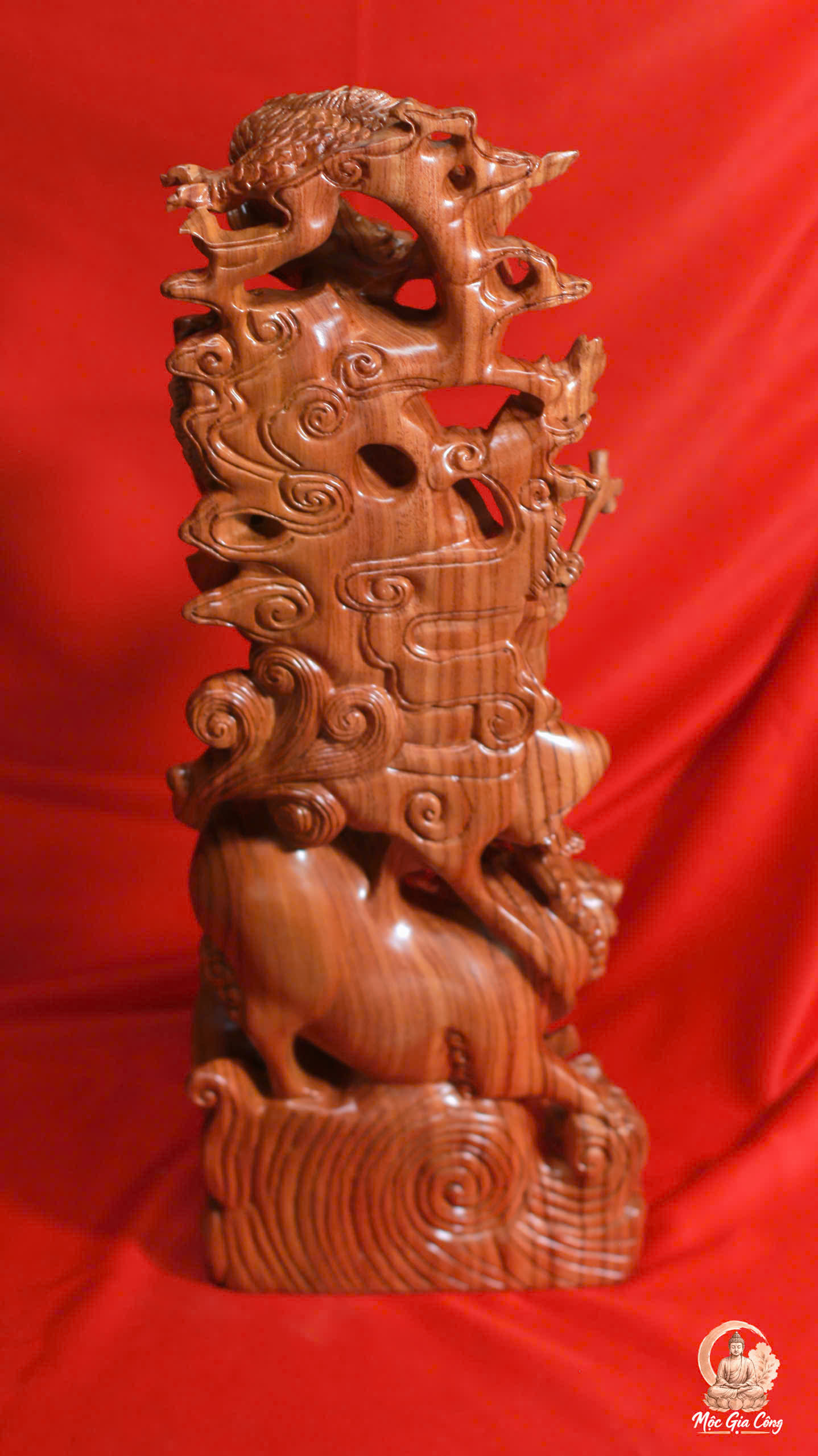 Đạt Ma Bay Uy Phong Gỗ Hương Đá 2