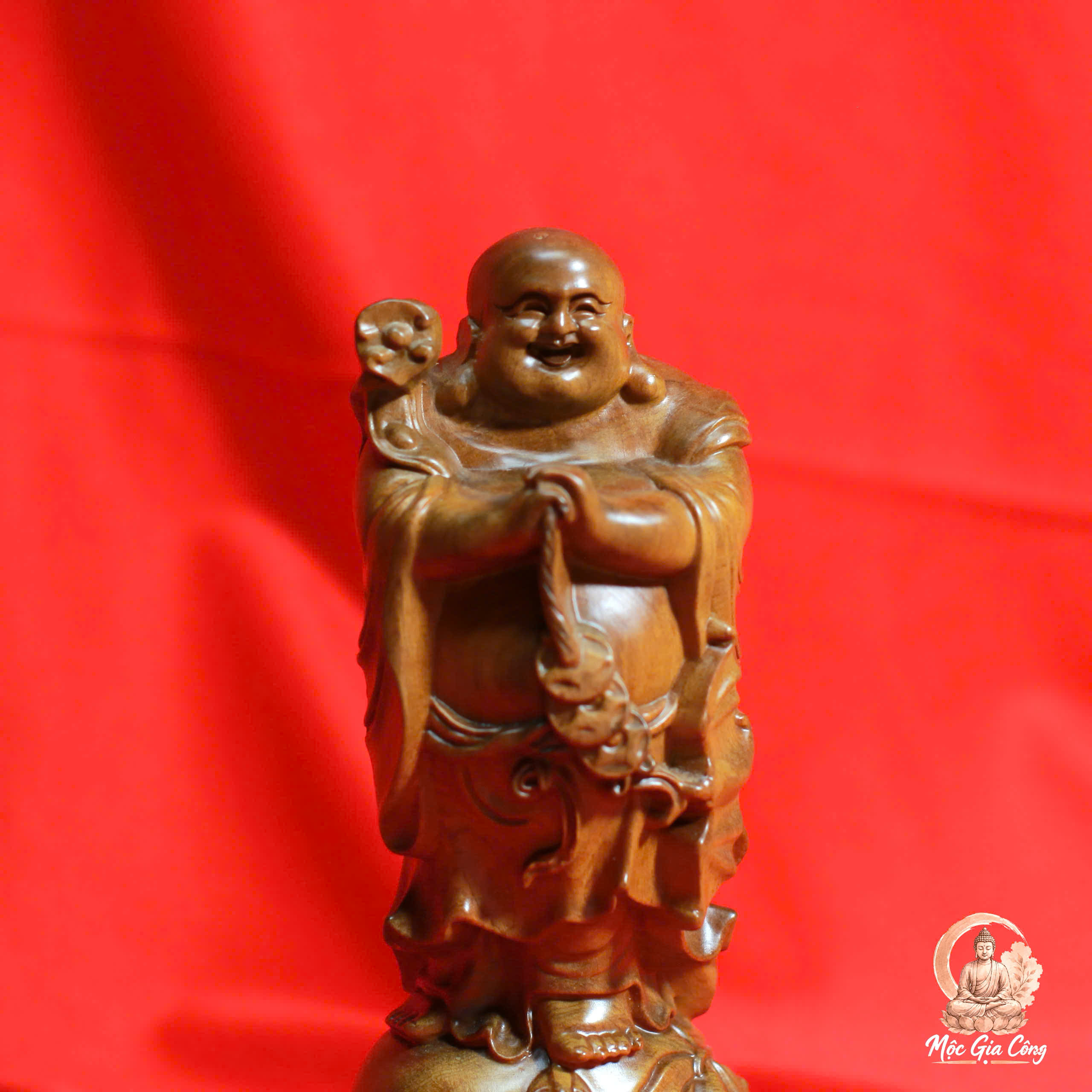 Di Lặc Chúc Phúc  Gỗ Bách Xanh 8