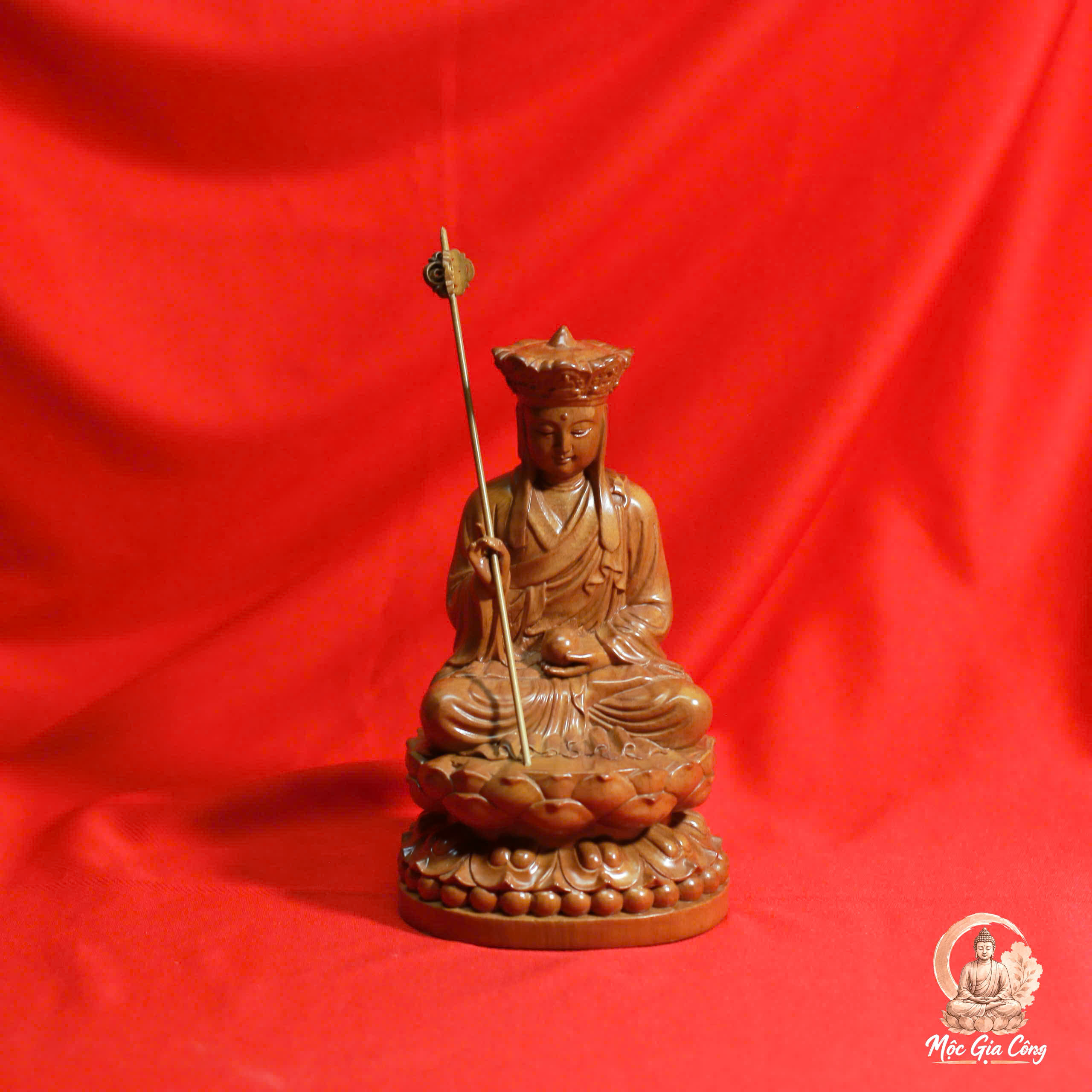 Địa Tạng Vương Bồ Tát Gỗ Bách Xanh 3