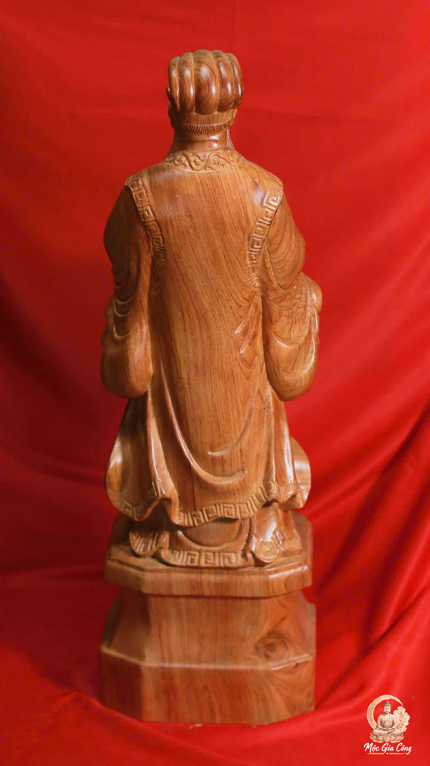 Tượng Khổng Minh Trí Đức Gỗ Hương Đá 2