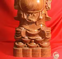 Di Lặc Đứng Tài Lộc Gỗ Hương Đá 2
