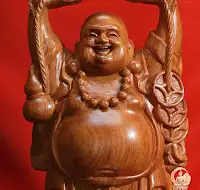 Di Lặc Đứng Tài Lộc Gỗ Hương Đá 4