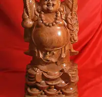 Di Lặc Đứng Tài Lộc Gỗ Hương Đá 6