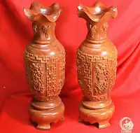Lục Bình Tứ Quý Gỗ Hương Đá 2