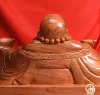 Di Lặc Ngồi Hoan Hỷ Gỗ Hương Đá 6