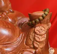 Di Lặc Ngồi Hoan Hỷ Gỗ Hương Đá 5